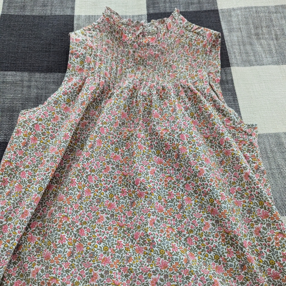 J.Crew floral sleeveless blouse